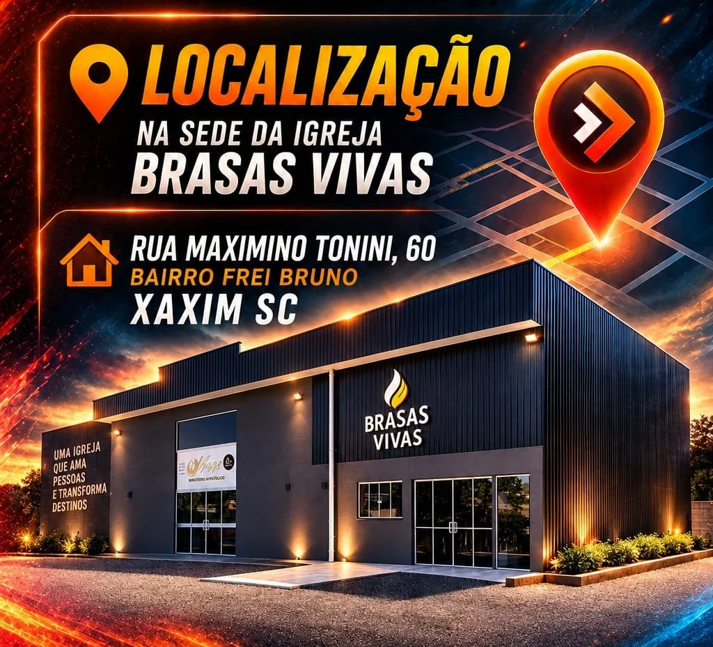 Localização — Sede da Igreja Brasas Vivas, Rua Maximino Tonini 60, Bairro Frei Bruno, Xaxim SC